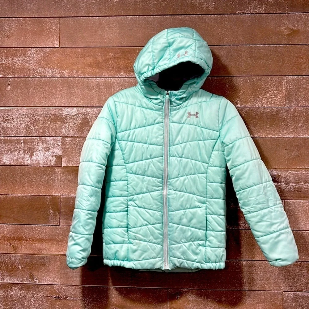 Under Armor teal winter cold gear coat size YXL